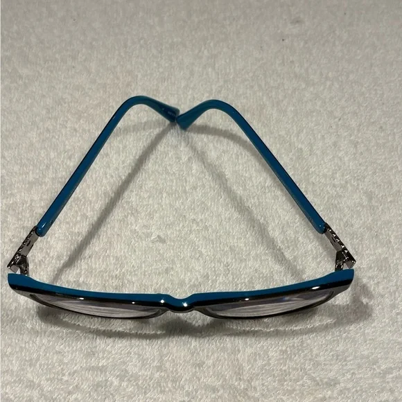 Karen Kane Thornmint Eyeglasses Frames Navy Teal Two-Tone - Picture 10 of 13